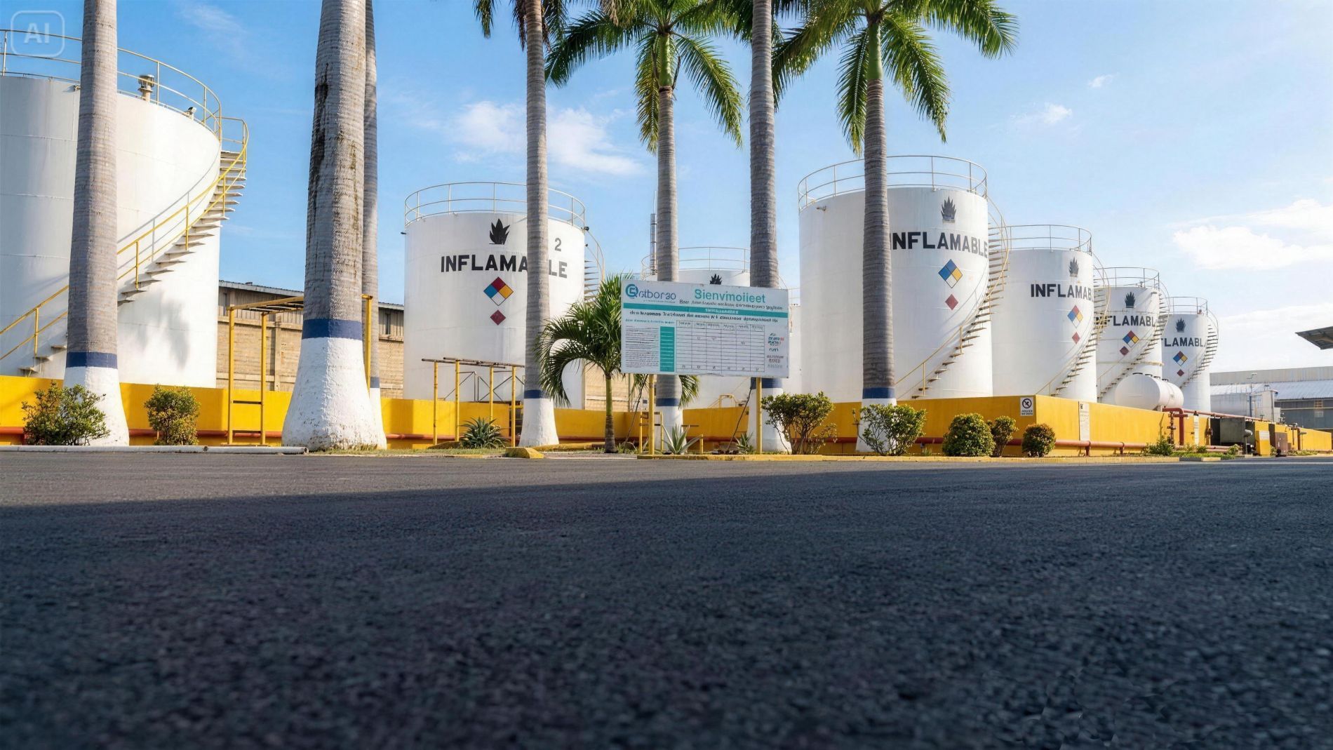 Planta de almacenamiento de insumos químicos de QUIBARCA en Cagua, Aragua