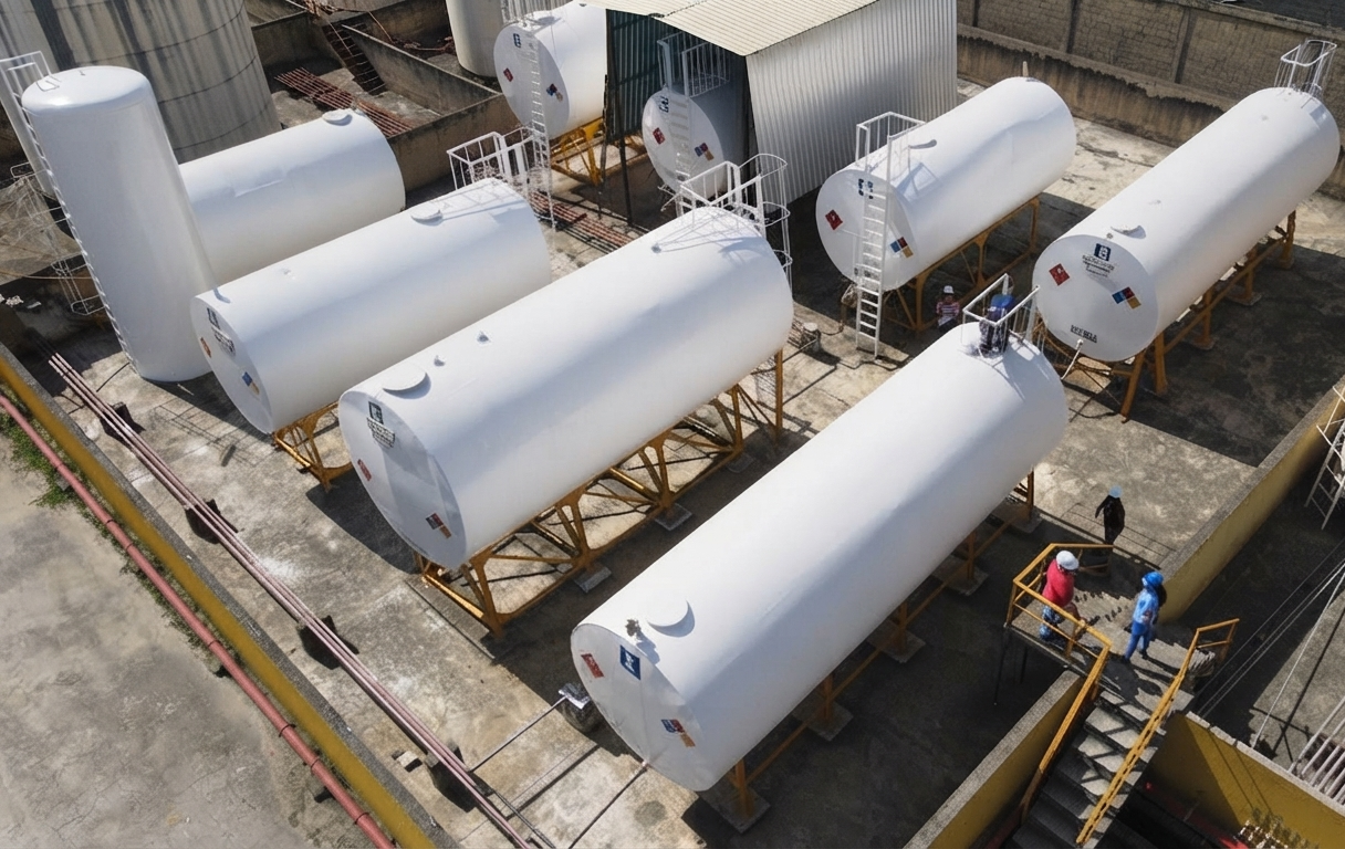 Parque de tanques de almacenamiento de QUIBARCA C.A. en Cagua